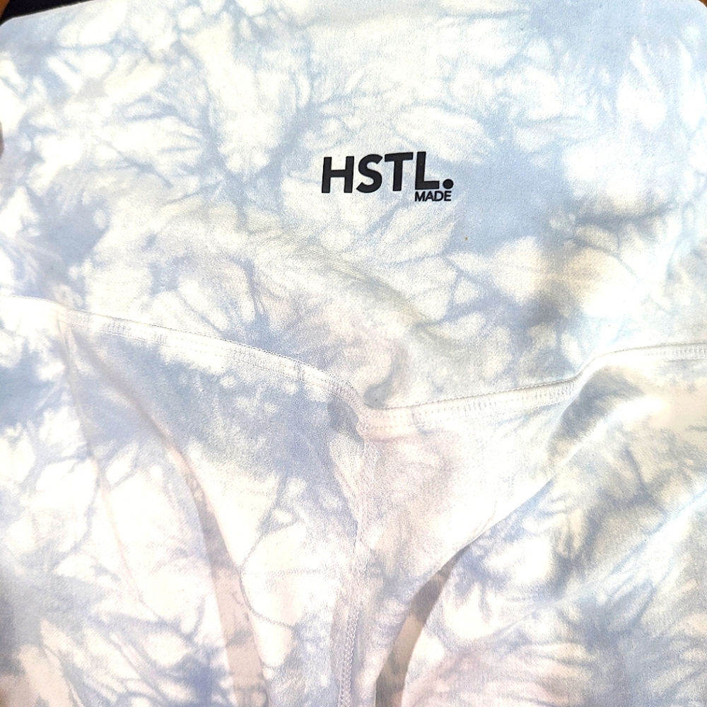 Light Blue & White HSTL. Made Women's leggings - Size M